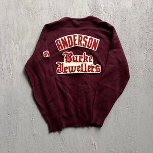 Vintage Tundra Sweater Medium Maroon 1970s Anderson Burke Jewellers V-Neck